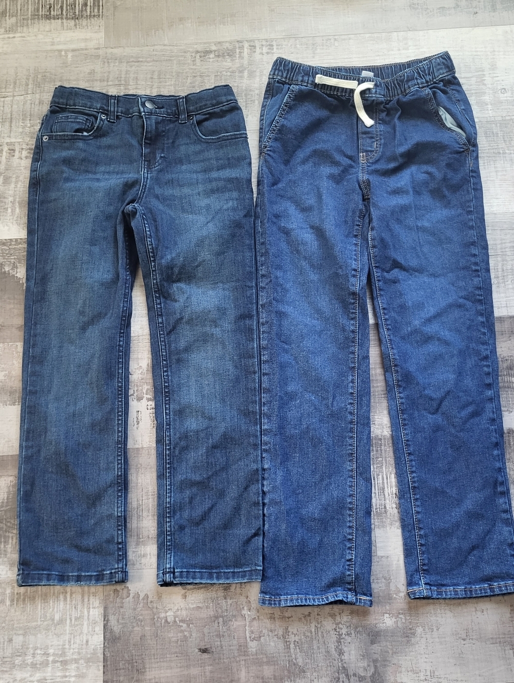 Old Navy Wonder Nation Boys Size 10-12 Jeans Bundle Straight Blue Pull On